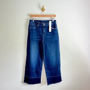 NWT WRAP London High Rise Wide Leg Jeans Indigo Blue 12